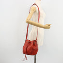 GUCCI Diamante Shoulder Bag Leather Red Gold 354229 Auth 181220-22
