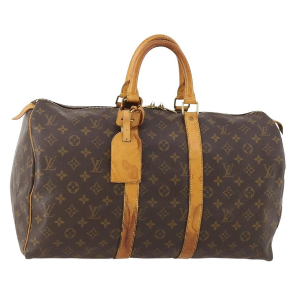 LOUIS VUITTON Monogram Keepall 45 Boston Bag M41428 LV Auth 181227