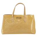 LOUIS VUITTON Vernis Wilshire PM Hand Bag Veil Amplession M91643 LV Auth 181230-13