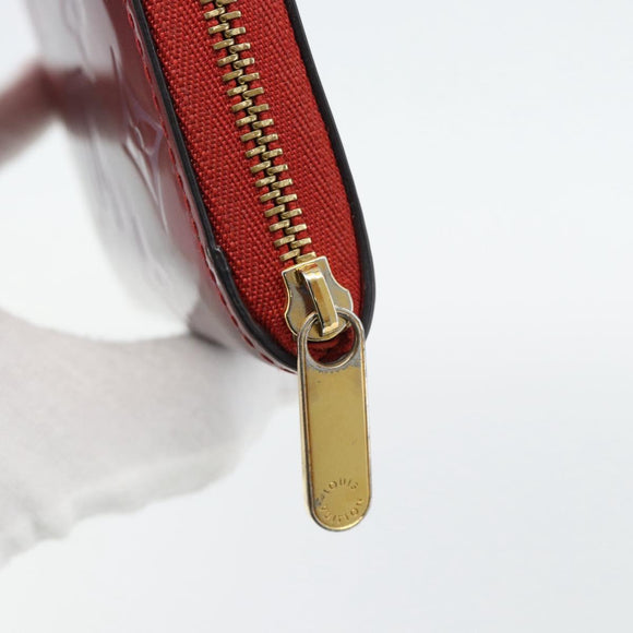 LOUIS VUITTON Vernis Valentine Limited Zippy Coin Purse Red M90523 Auth 181236A