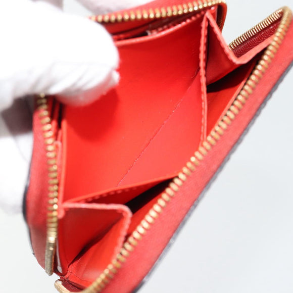 LOUIS VUITTON Vernis Valentine Limited Zippy Coin Purse Red M90523 Auth 181236A