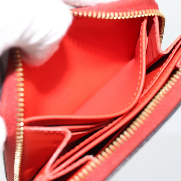 LOUIS VUITTON Vernis Valentine Limited Zippy Coin Purse Red M90523 Auth 181236A