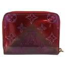LOUIS VUITTON Vernis Valentine Limited Zippy Coin Purse Red M90523 Auth 181236A-2