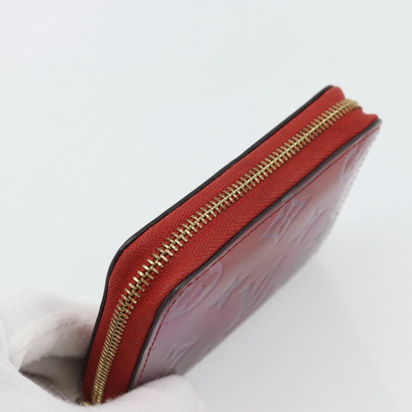 LOUIS VUITTON Vernis Valentine Limited Zippy Coin Purse Red M90523 Auth 181236A