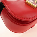 FENDI C'mon Kleine Umhängetasche Leder Rot Gold Original 181237M-15