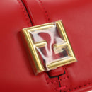 FENDI C'mon Kleine Umhängetasche Leder Rot Gold Original 181237M-19