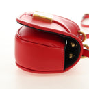 FENDI C'mon Kleine Umhängetasche Leder Rot Gold Original 181237M-4