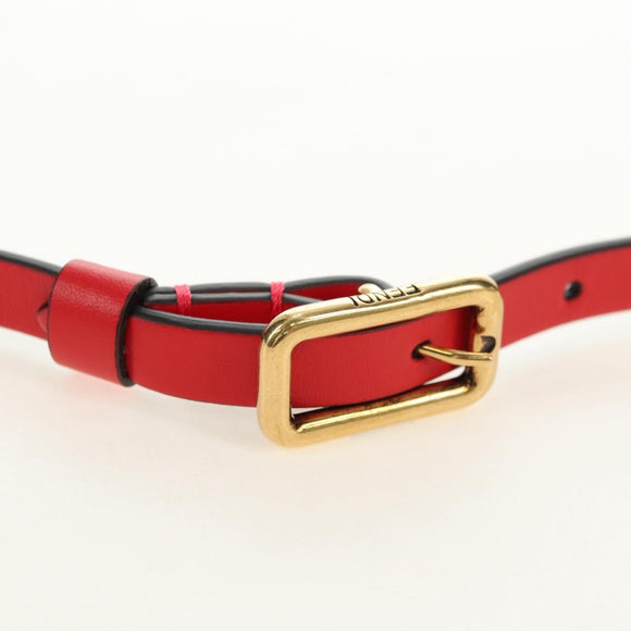 FENDI C'mon Kleine Umhängetasche Leder Rot Gold Original 181237M