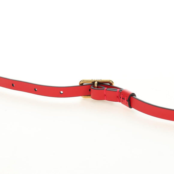 FENDI C'mon Kleine Umhängetasche Leder Rot Gold Original 181237M