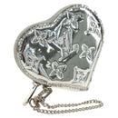 LOUIS VUITTON Miroir Porte Monnaie Coeur Münztäschchen Silber M93566 Auth 181238V-1