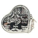 LOUIS VUITTON Miroir Porte Monnaie Coeur Münztäschchen Silber M93566 Auth 181238V-2