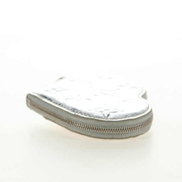 LOUIS VUITTON Miroir Porte Monnaie Coeur Münztäschchen Silber M93566 Auth 181238V