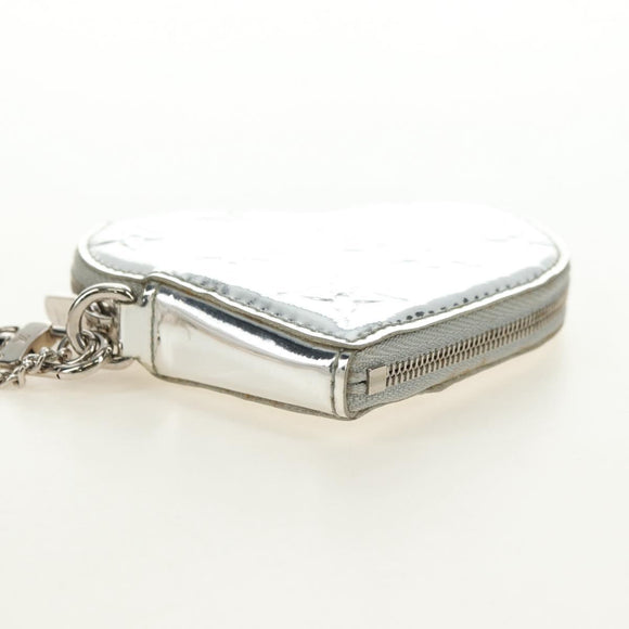 LOUIS VUITTON Miroir Porte Monnaie Coeur Münztäschchen Silber M93566 Auth 181238V