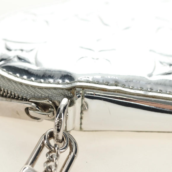 LOUIS VUITTON Miroir Porte Monnaie Coeur Münztäschchen Silber M93566 Auth 181238V