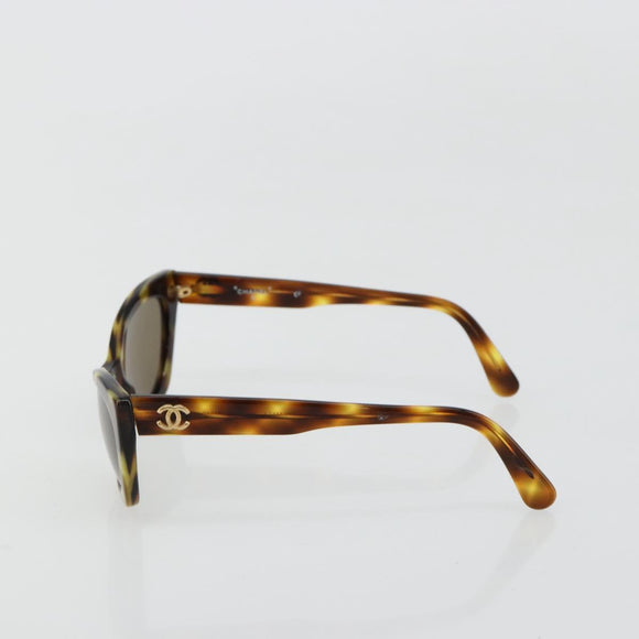 CHANEL Sonnenbrille Kunststoff Braun CC Auth 181241