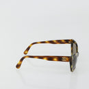 CHANEL Sonnenbrille Kunststoff Braun CC Auth 181241-5