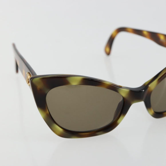 CHANEL Sonnenbrille Kunststoff Braun CC Auth 181241