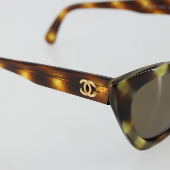 CHANEL Sonnenbrille Kunststoff Braun CC Auth 181241