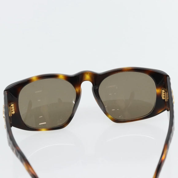 CHANEL Matelasse Sonnenbrille Kunststoff Braun CC Auth 181242