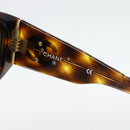 CHANEL Matelasse Sonnenbrille Kunststoff Braun CC Auth 181242-11