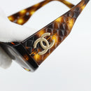 CHANEL Matelasse Sonnenbrille Kunststoff Braun CC Auth 181242-7