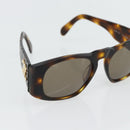 CHANEL Matelasse Sonnenbrille Kunststoff Braun CC Auth 181242-8