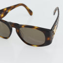 CHANEL Matelasse Sonnenbrille Kunststoff Braun CC Auth 181242-9