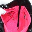CHANEL Cambon Line Matelasse Tote Bag Leather Black Silver CC Auth 181252SAV-22