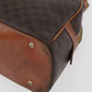 CELINE Macadam Canvas Hand Bag PVC Leather Brown Gold Auth 181253-11