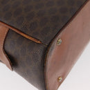 CELINE Macadam Canvas Hand Bag PVC Leather Brown Gold Auth 181253-12
