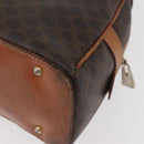 CELINE Macadam Canvas Hand Bag PVC Leather Brown Gold Auth 181253-13