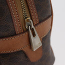 CELINE Macadam Canvas Hand Bag PVC Leather Brown Gold Auth 181253-14