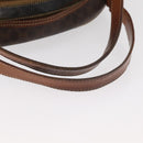 CELINE Macadam Canvas Hand Bag PVC Leather Brown Gold Auth 181253-7