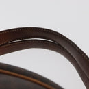 CELINE Macadam Canvas Hand Bag PVC Leather Brown Gold Auth 181253-8