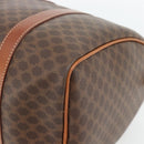 CELINE Macadam Canvas Boston Bag PVC Leather Brown Gold Auth 181254A-9