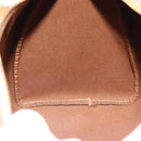 CELINE Macadam Canvas Boston Bag PVC Leather Brown Gold Auth 181254A-17