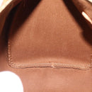 CELINE Macadam Canvas Boston Bag PVC Leather Brown Gold Auth 181254A-18