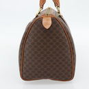 CELINE Macadam Canvas Boston Bag PVC Leather Brown Gold Auth 181254A-4