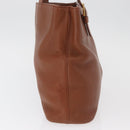 Burberrys Hand Bag Leather Brown Gold Auth 181255A-5