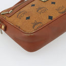 MCM Vicetos Logogram Shoulder Bag PVC Brown Gold Auth 181257-9