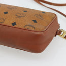 MCM Vicetos Logogram Shoulder Bag PVC Brown Gold Auth 181257-15