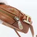 MCM Vicetos Logogram Shoulder Bag PVC Brown Gold Auth 181257-17