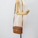 MCM Vicetos Logogram Shoulder Bag PVC Brown Gold Auth 181257-21