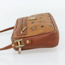 MCM Vicetos Logogram Shoulder Bag PVC Brown Gold Auth 181257-3