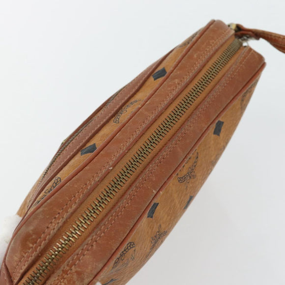 MCM Vicetos Logogram Shoulder Bag PVC Brown Gold Auth 181257