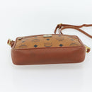 MCM Vicetos Logogram Shoulder Bag PVC Brown Gold Auth 181257-5