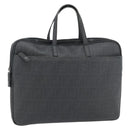 FENDI Zucca Canvas Hand Bag PVC Black Silver Auth 181259-1