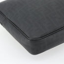 FENDI Zucca Canvas Hand Bag PVC Black Silver Auth 181259-16