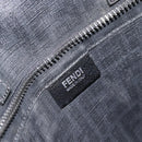 FENDI Zucca Canvas Hand Bag PVC Black Silver Auth 181259-20