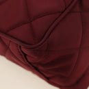 PRADA Shoulder Bag Nylon Bordeaux Silver Auth 181261M-18